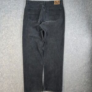 Vintage Polo Ralph‎ Lauren Jeans Mens 38x34 Black Classic Relaxed Patch Y2K Flag